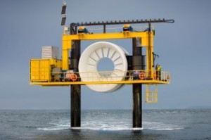 OpenHydro's test rig at the EMEC tidal test site (Image Mike Brookes-Roper)