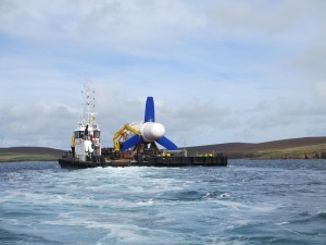 Transportation of Voith turbine to EMEC tidal test site (Credit Voith)