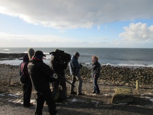 Tom Heap interviewing Eileen at Billia Croo