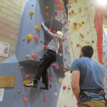 Keith belaying for Stuart