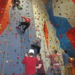 Donna, Ingrid and Stuart on the wall. belayed by Paul, Ian and Keith.