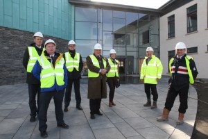 ICE Director General outside the new Kirkwall Grammar School (Image: Orkney Photographic)