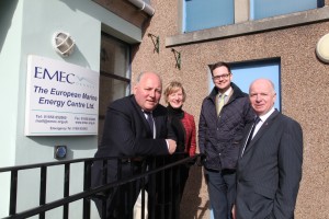 Nick, Sara, Chris and Neil at EMEC (Image: Orkney Photographic)
