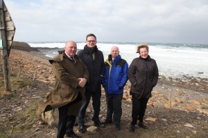 Nick, Chris, Neil and Sara at EMEC wave test site at Billia Croo (Image: Orkney Photographic)