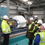 Martin McAdam providing a tour of the Aquamarine Power power plant (Image: Orkney Photographic)