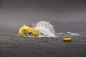 Aquamarine Power's Oyster 800 wave energy machine in operation (image: Aquamarine Power)