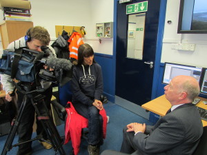 Jenny Hill interviewing Neil Kermode