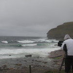 BBC Breakfast News filming at Billia Croo, EMEC wave test site