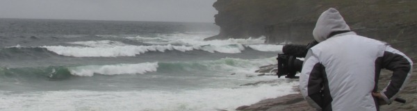 BBC Breakfast shooting at Billia Croo wave test site