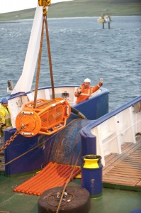 Cable laying at the tidal test site (Image Mike Brookes-Roper)
