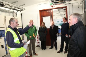 EMEC's Alistair Cameron showing delegates inside the EMEC substation at Billia Croo (Credit: Orkney Photographic)