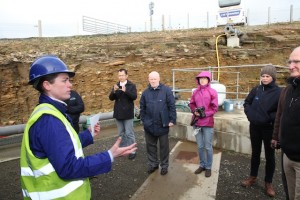 Camillia provides delegates with a tour of the Seatricity power plant (Credit: Orkney Photographic)