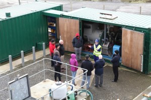 Camillia provides delegates with a tour of the Seatricity power plant (Credit: Orkney Photographic)