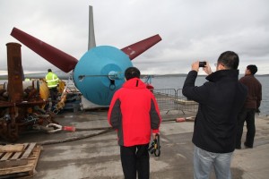 Nautricity's turbine at Hatston Pier (Credit: Orkney Photographic)