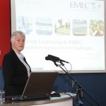 EMEC's Jennifer Norris speaking at the Global Ocean Energy symposium (Credit: Orkney Photographic)