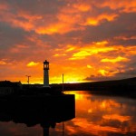 Delegates were treated to this stunning sunset as they arrived in Kirkwall (Credit: David Westwood)