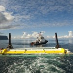 Oyster 800 wave energy device installation in Orkney (Image Aquamarine Power Ltd)
