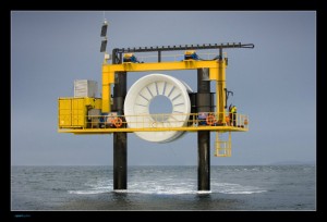 OpenHydro's test rig at the EMEC tidal test site (Image Mike Brookes-Roper)