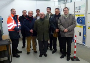 French delegation in the substation at Billia Croo