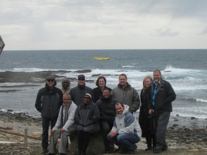 South African delegation at the Billia Croo wave test site