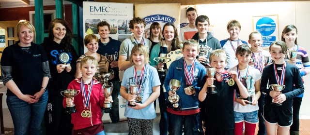 Trophy winners with EMEC's Eileen Linklater