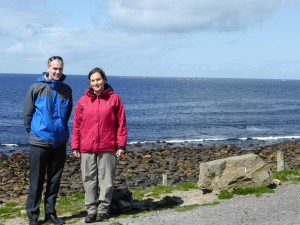 David Hytch and Dee Nunn at Billia Croo wave test site