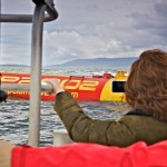 Boat trip EMEC's wave test site at Billia Croo, Orkney Ocean Energy Day 2014 (Credit Colin Keldie)
