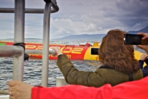 Boat trip EMEC's wave test site at Billia Croo, Orkney Ocean Energy Day 2014 (Credit Colin Keldie)