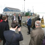 Viewing Scotrenewables' SR250 floating tidal turbine at Hatston Pier, Orkney Ocean Energy Day (Credit Orkney Photographic)