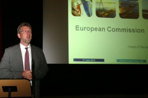 Paul Verhoef, European Commission, speaking at the Orkney Ocean Energy Day (Credit Orkney Photographic)