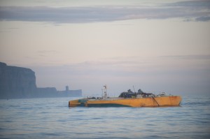 Wello testing Penguin wave energy converter at Billia Croo (Credit Mike Brookes-Roper)