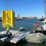 Laminaria's wave energy converter being prepared for scale testing in Belgium (Credit Laminaria)