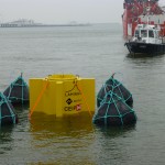 Laminaria's wave energy converter during scale testing in Belgium (Credit Laminaria)