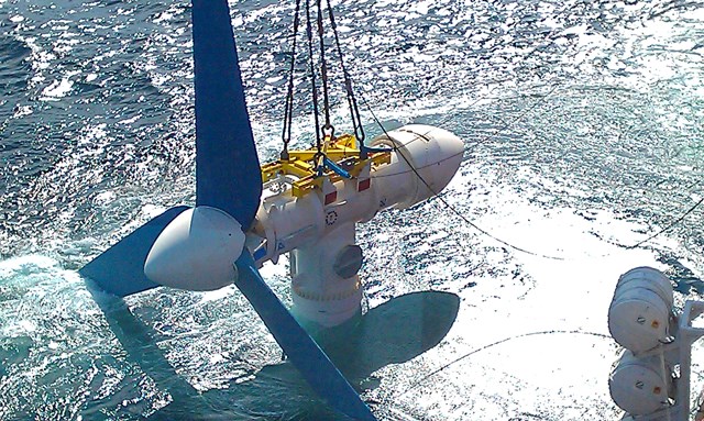 Deployment of Atlantis AR1000 at EMEC tidal test site (Credit: Atlantis Resources Corporation)