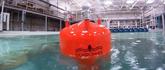 Scale tank tests of CorPower buoy (Credit CorPower)