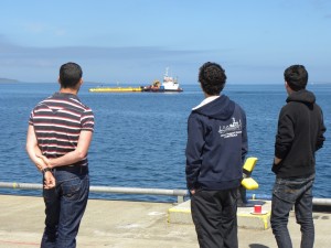 Watching the SR2000 arrival in Orkney, June 2016 (Credit EMEC)