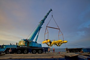 SME PLATO wet testing at Hatston Pier, June 2016 (Credit Colin Keldie, courtesy of EMEC)