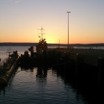 Visiting the SR2000 at Hatston Pier at sunset