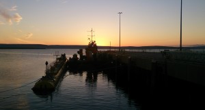 Visiting the SR2000 at Hatston Pier at sunset