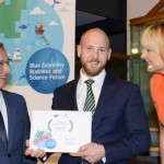 Oliver Wragg accepting the Blue Economy Business Award 2016 for EMEC, Hamburg (Credit DG MARE)