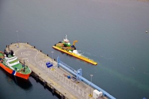 SR2000 at Hatston Pier prior to being towed to EMEC test site for deployment, October 2016 (Credit Scotrenewables)