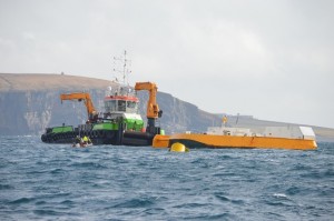 Green Marine install Wello Penguin at EMEC Billia Croo wave test site (Credit: Green Marine)