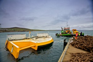 Green Marine transport Wello Penguin to EMEC Billia Croo wave test site (Credit: Colin Keldie)