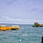 Green Marine transport Wello Penguin to EMEC wave test site at Billia Croo (Credit Colin Keldie, courtesy of CEFOW)