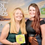 EMEC winner Caitlin Long and previous winner Lisa MacKenzie (Credit Scottish Renewables)