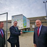 Scottish Energy Minister, Paul Wheelhouse, cuts the ribbon at the Surf n Turf hydrogen fuel cell training compound (Credit Colin Keldie)