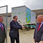 Scottish Energy Minister, Paul Wheelhouse, cuts the ribbon at the Surf n Turf hydrogen fuel cell training compound (Credit Colin Keldie)