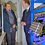 Scottish Energy Minister, Paul Wheelhouse, on tour of Surf n Turf hydrogen fuel cell training compound (Credit Colin Keldie)