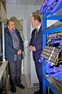 Scottish Energy Minister, Paul Wheelhouse, on tour of Surf n Turf hydrogen fuel cell training compound (Credit Colin Keldie)