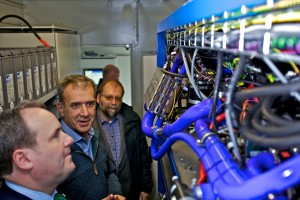 Scottish Energy Minister, Paul Wheelhouse, on tour of Surf n Turf hydrogen fuel cell training compound (Credit Colin Keldie)